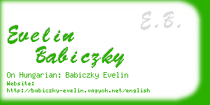 evelin babiczky business card